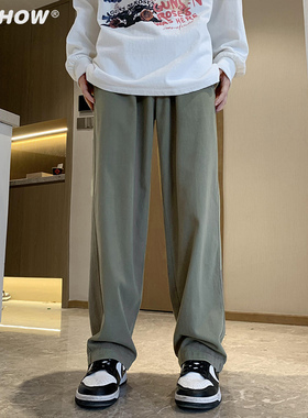 VIISHOW复古日系cityboy直筒裤子男生新款春秋潮流百搭宽松阔腿裤