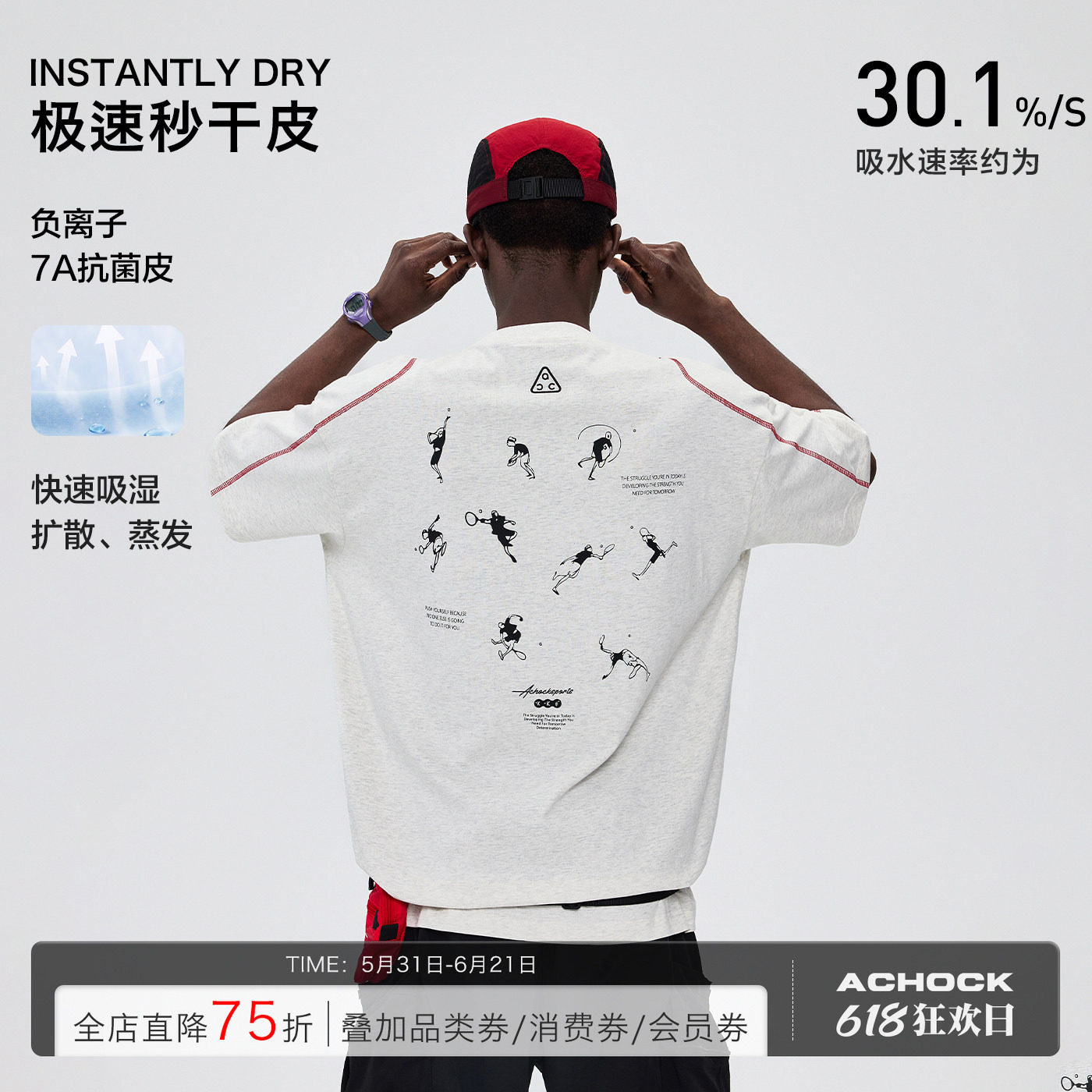 Achocksports7A抗菌短袖图片