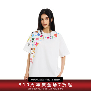 【Achock官方店】潮牌创意卡通涂鸦印花半袖T恤高街情侣圆领短袖