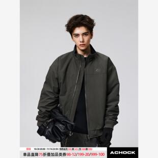 【Achock官方店】潮牌机车风立领夹克基础简约秋季防风复古外套男