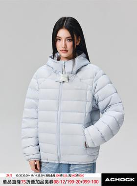 【Achock官方店】90白鸭绒冬季连帽羽绒服男女休闲保暖拉链排骨服
