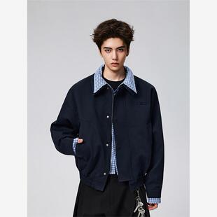 【Achock官方店】acac系列秋冬新款格子拼接外套高街短款情侣夹克