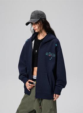 【Achock官方店】acac系列休闲星点印花连帽卫衣潮牌新款情侣外套