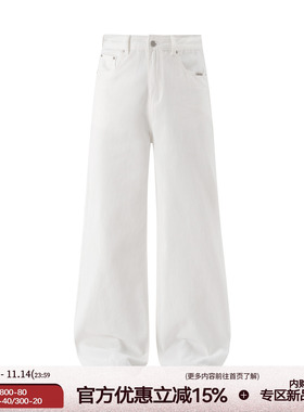 新因素美式cleanfit微喇牛仔裤男女情侣款复古秋冬百搭休闲裤子