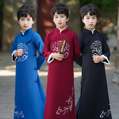 大褂长袍马褂快板小学生小品说书话剧人演出服装 儿童相声服装 长衫