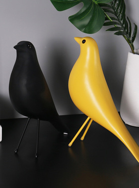 现代简约树脂小鸟摆件动物摆件