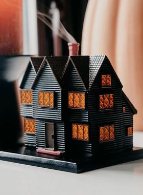 新款黑色房子香炉圣诞节装饰品香