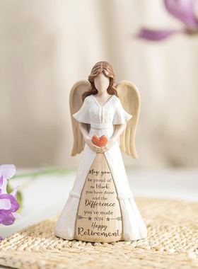 捧心天使雕塑妈妈生日礼物女