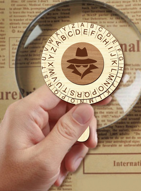 跨境新品创意侦探间谍解码轮逃脱房间解密密码盘节日派对游戏道具