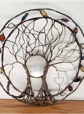 生命之环金属树墙艺术装饰品