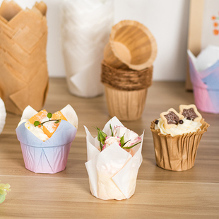 郁金香马芬杯草帽蛋糕纸杯麦芬蛋糕防油纸托玛芬杯子蛋糕火焰杯