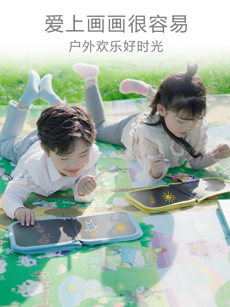 儿童画板涂鸦写字白板便携双面可用小黑板可擦水粉笔涂绘画本户外|msdalam kategori Toy/bayi/teka-teki/blok bangunan/model, bekalan lukisan, Sketchpad - dari Buy2taobao.com untuk memberikan perkhidmatan ejen Taobao profesional membeli