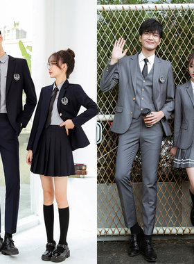 JK制服套装DK高中生校服男女职业幼师园服大学班服学生情侣工作服