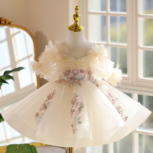 儿童礼服女孩生日公主裙女童party小礼服走秀钢琴演奏演出服高级