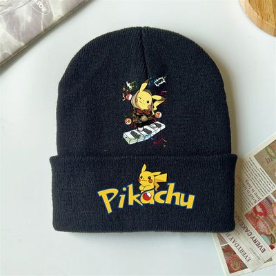 皮卡丘帽子儿童冬季保暖毛线针织帽2025新款男童加厚防风套头帽