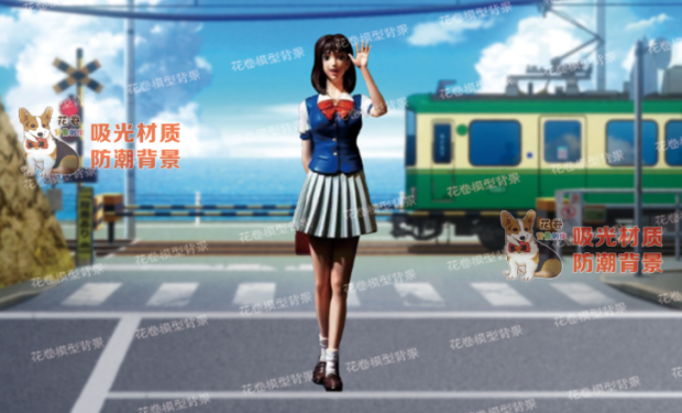 手办模型灌篮高手展柜贴纸背景图