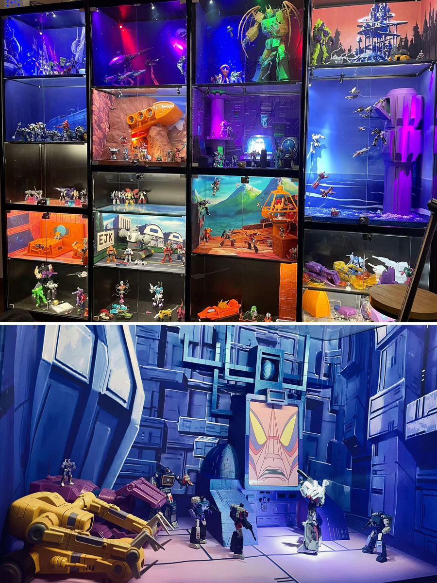 手办盒贴纸模型摄影布展柜背景图