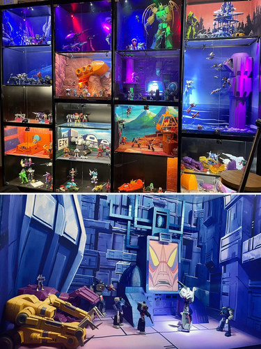 手办盒贴纸模型摄影布展柜背景图