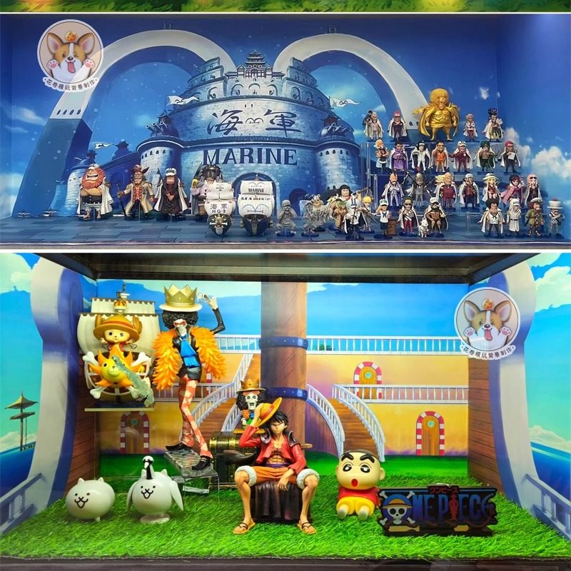 航海王/海贼王背景图蛋头岛手办盒贴纸展柜背景摄影场景布景制作,模玩/动漫/周边/娃圈三坑/桌游,等比例手办/Q版手办专区,淘宝优惠券,粉丝福利购,淘宝优惠卷