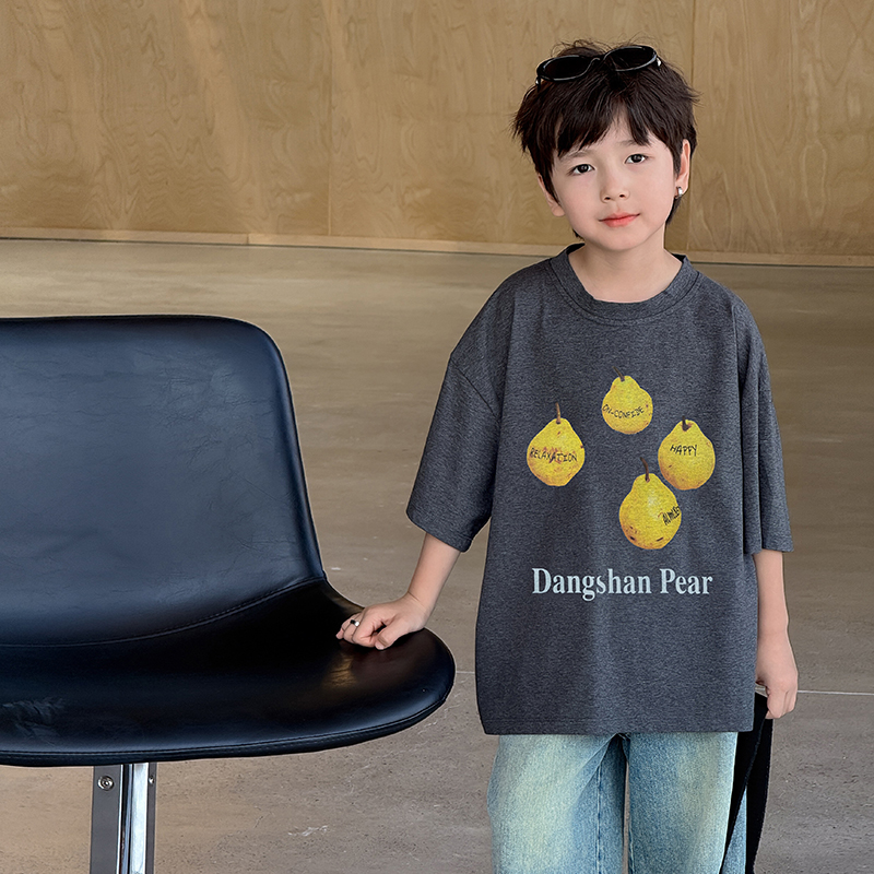 依依妈男童水果印花短袖t恤