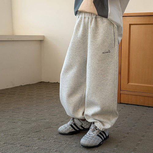 依依妈男童秋装儿童裤子女童休闲束脚卫裤中大童长裤童装