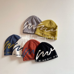 依依妈中大童秋冬保暖帽子韩版水桶帽男童宝宝街头嘻哈酷帅套头帽