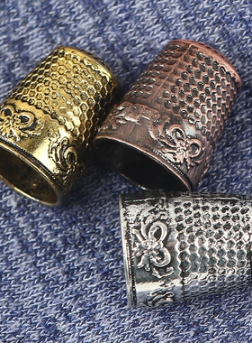 顶针器古铜仿古手工顶针箍家用防扎手指套手缝缝纫戒指工具