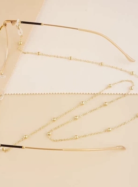 网红眼镜链条挂脖复古洛丽塔潮人时尚女防滑挂绳墨镜带链子眼睛链