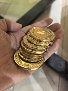 镀金废料纪念币电子镀金废料贵金属边角料黄金提炼镀金料保真实拍