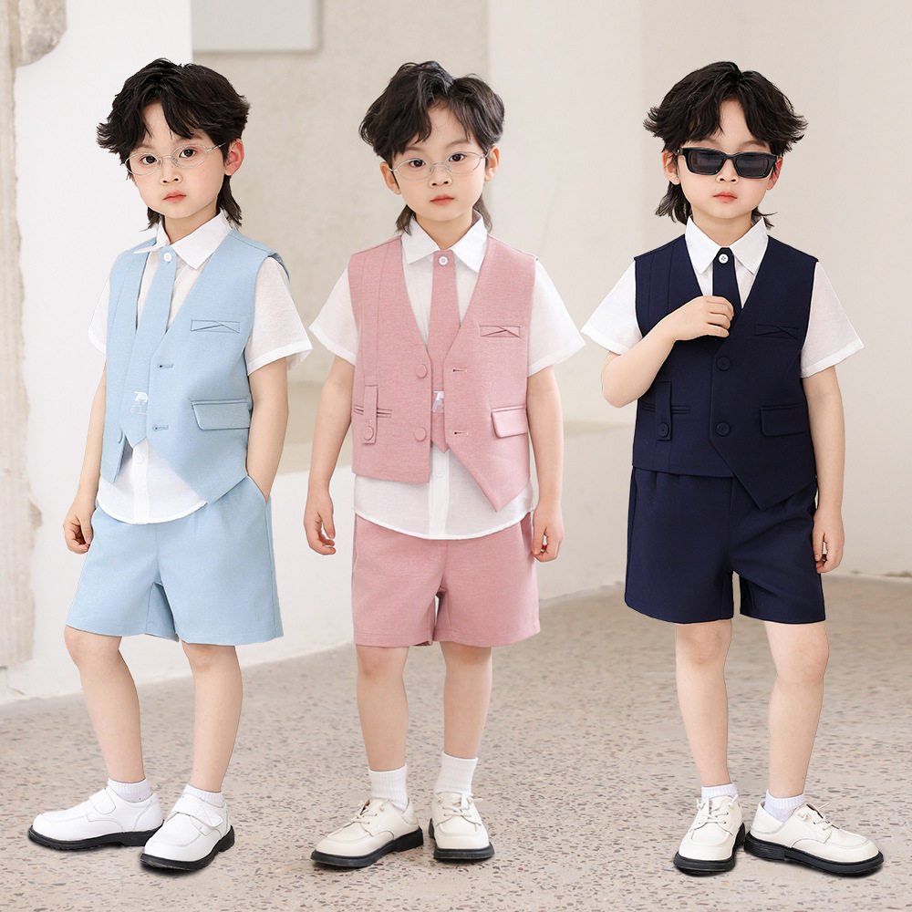 儿童西装马甲夏季新款演出套装