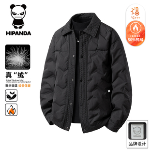 HiPanda你好熊猫秋冬季美式休闲羽绒服男士新款加绒加厚外套男GH