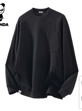 HiPanda你好熊猫秋冬季长袖卫衣男士2025新款宽松圆领套头上衣GH