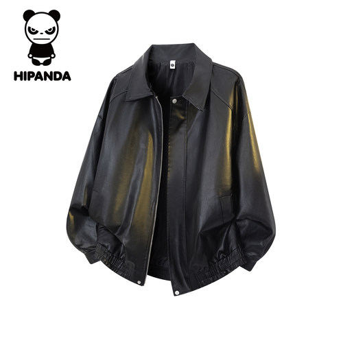 Hipanda秋冬季美式皮衣男士