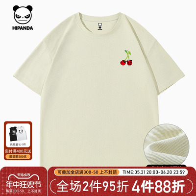 樱桃熊猫短袖T恤HiPanda