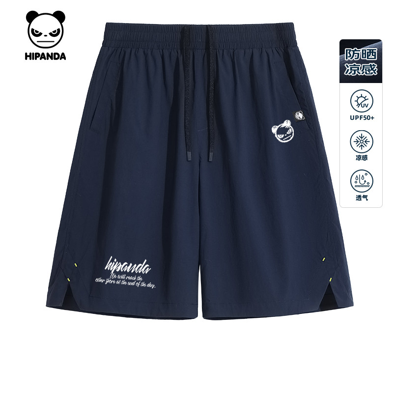 Hipanda你好熊猫痞帅高街潮男短裤防晒凉感休闲裤2026夏季新款C,男装,短裤,淘宝优惠券,粉丝福利购,淘宝优惠卷