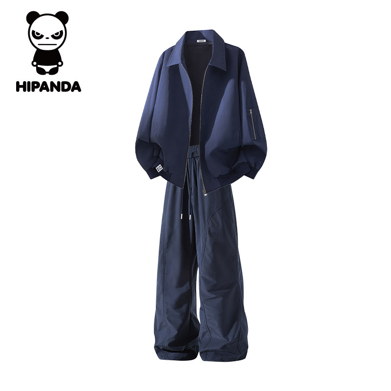 HiPanda你好熊猫秋季美式休闲运动套装男士新款工装裤夹克外套GH,男装,休闲运动套装,淘宝优惠券,粉丝福利购,淘宝优惠卷