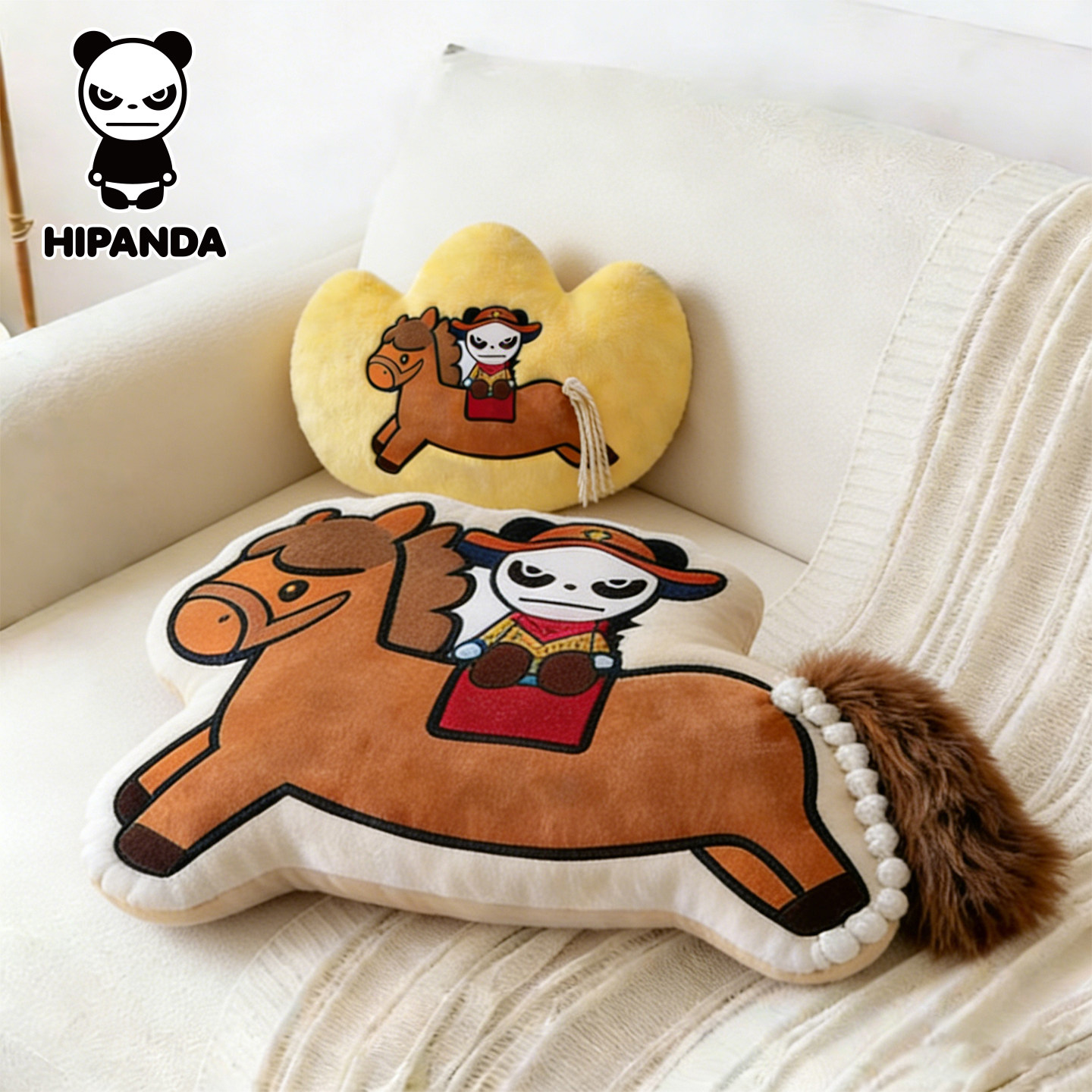 HiPanda你好熊猫秋冬季卡通动物抱枕2026春款可爱家居装饰靠垫GH,居家布艺,靠垫/抱枕,淘宝优惠券,粉丝福利购,淘宝优惠卷