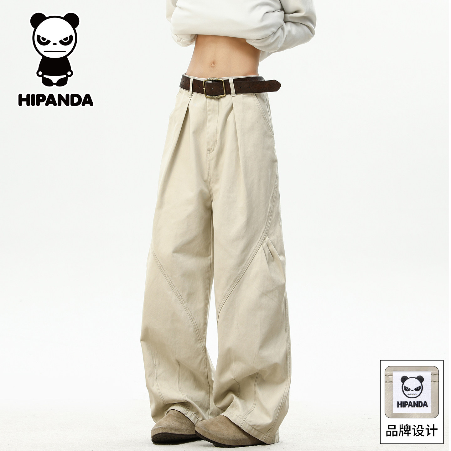 HiPanda你好熊猫秋冬款美式休闲裤男士2026春季宽松阔腿长裤子GH,男装,休闲裤,淘宝优惠券,粉丝福利购,淘宝优惠卷