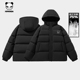 新款 Hipanda你好熊猫白鸭绒短款 基础简约连帽羽绒服2024冬季 外套C