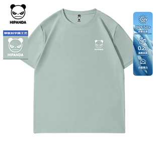 新款 男女2025夏季 体恤C 百搭Logo凉感防晒短袖 Hipanda你好熊猫经典