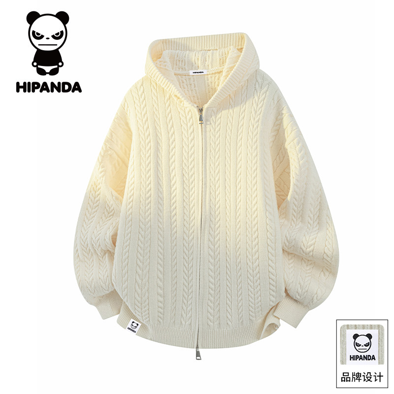 HiPanda你好熊猫秋季毛衣男士连帽开衫宽松休闲针织衫上衣外套GH,男装,针织衫/毛衣,淘宝优惠券,粉丝福利购,淘宝优惠卷