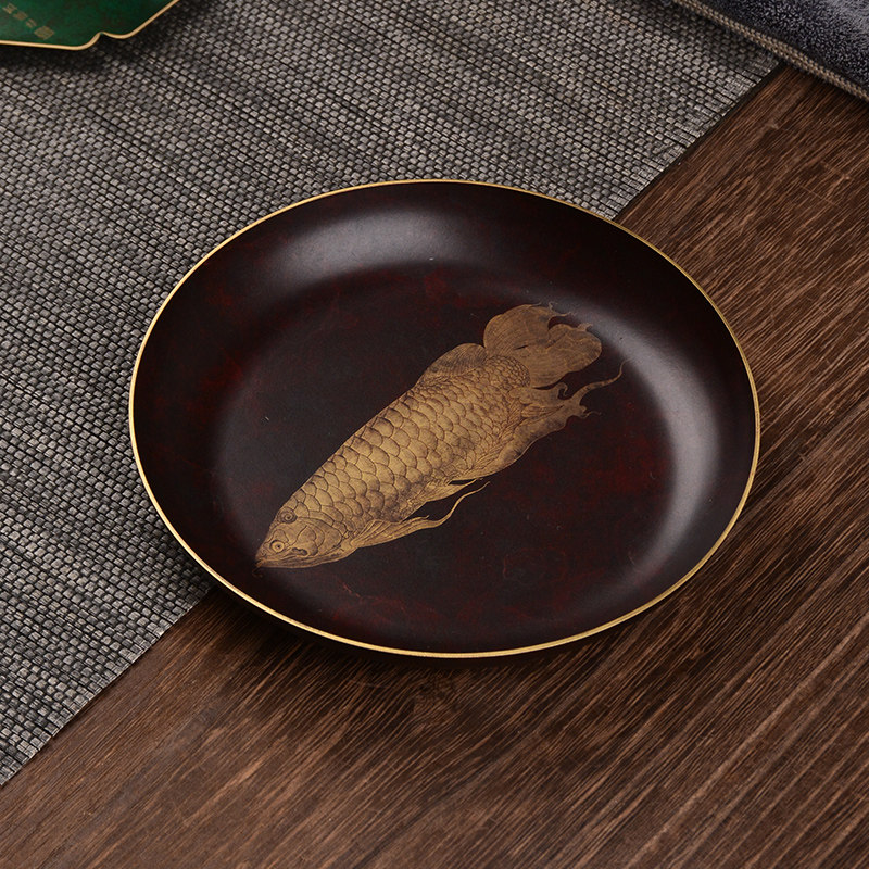 黄铜壶承茶承壶托底座功夫茶具紫砂壶盖碗干泡茶垫储水茶托茶壶垫