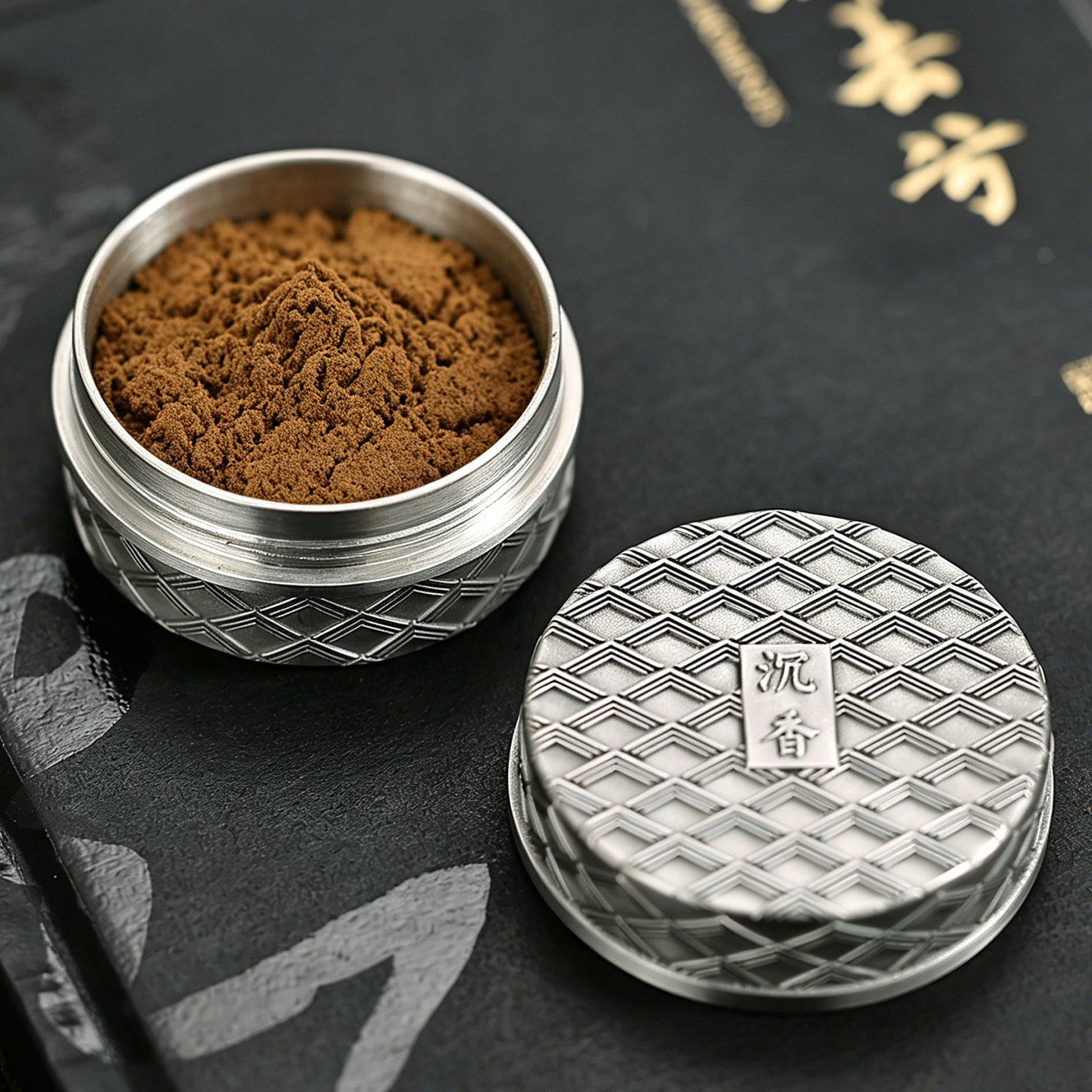 高纯度锡扁平便携茶叶罐