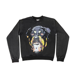 Phantomhunter芬特亨克 原创水洗做旧恶搞白墨印花圆领卫衣 25FW