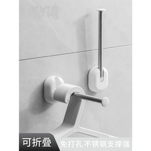 免打孔不掉落不锈钢收纳架折叠