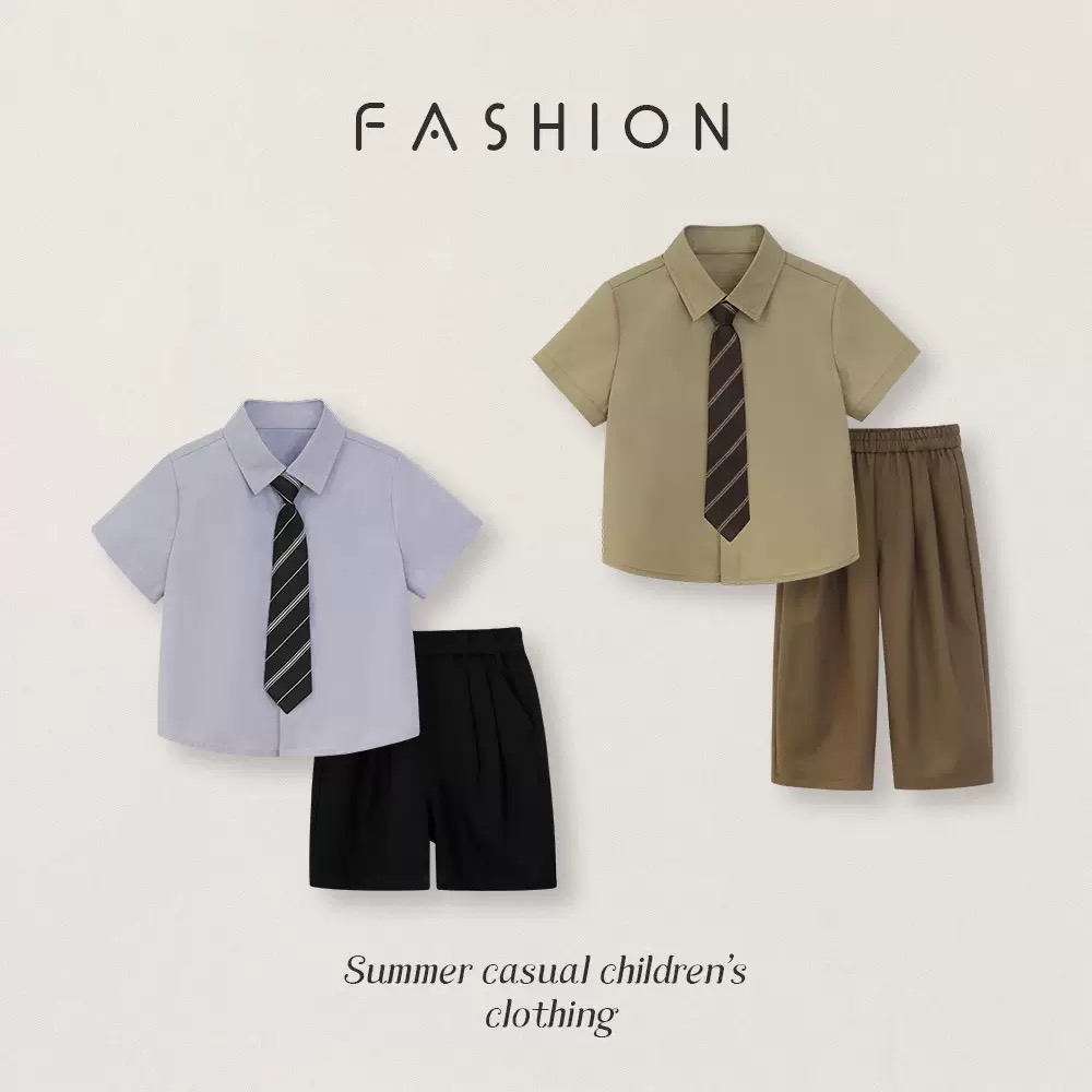 男童休闲套装夏款花童礼服套装