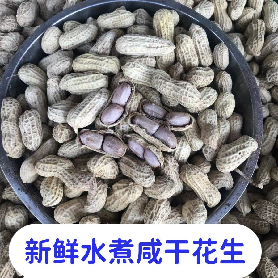 河源特产忠信咸干盐水花生连平农家水煮咸干自然晒干新货白肉花生