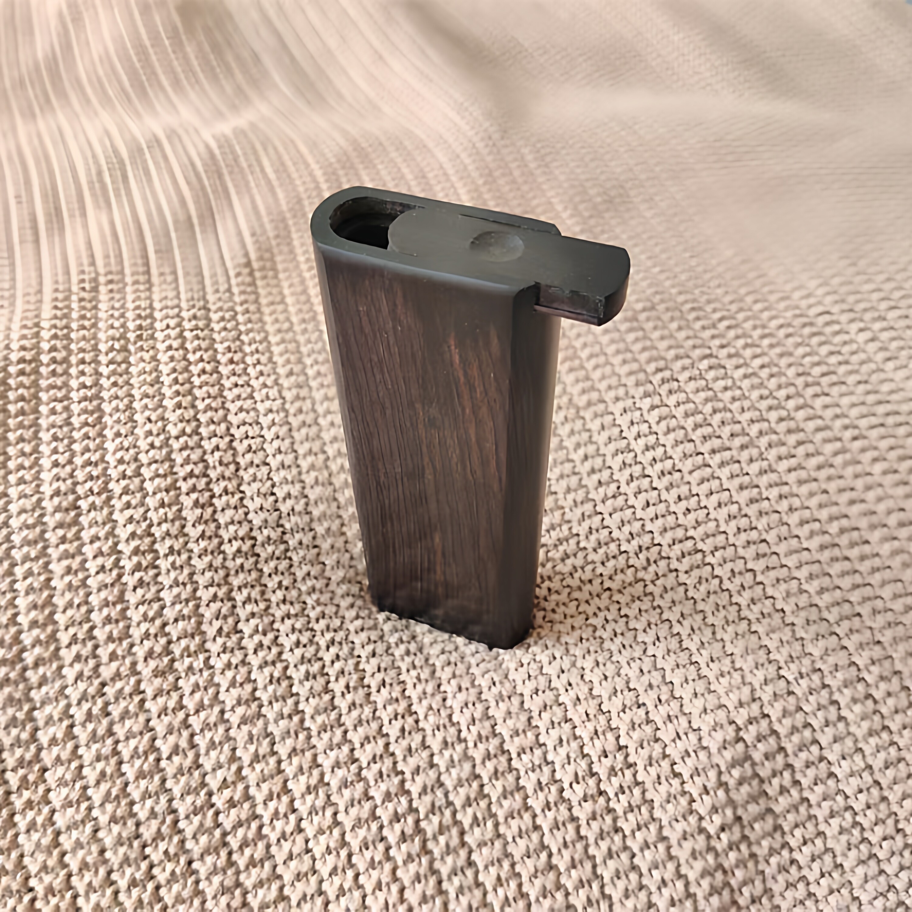 紫光檀木烟盒乌木细烟盒5支实木挖空便携创意商务男女礼品香菸盒