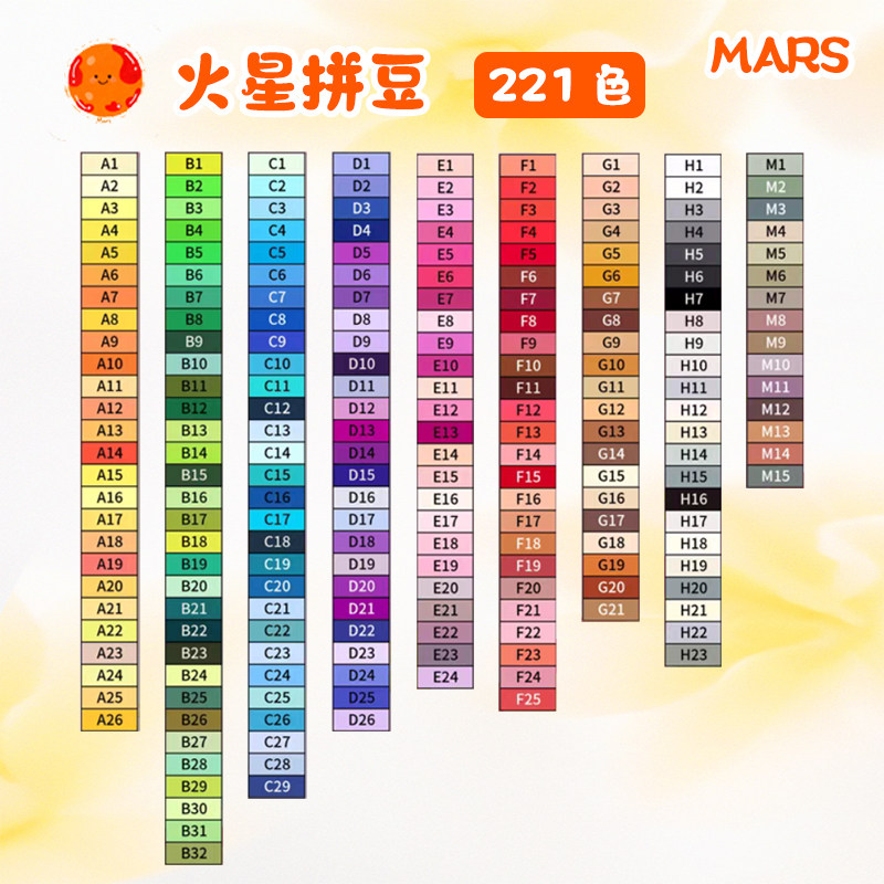 【火星拼豆】补充包融合豆MARD婆娑COCO星芒同品质221色全套