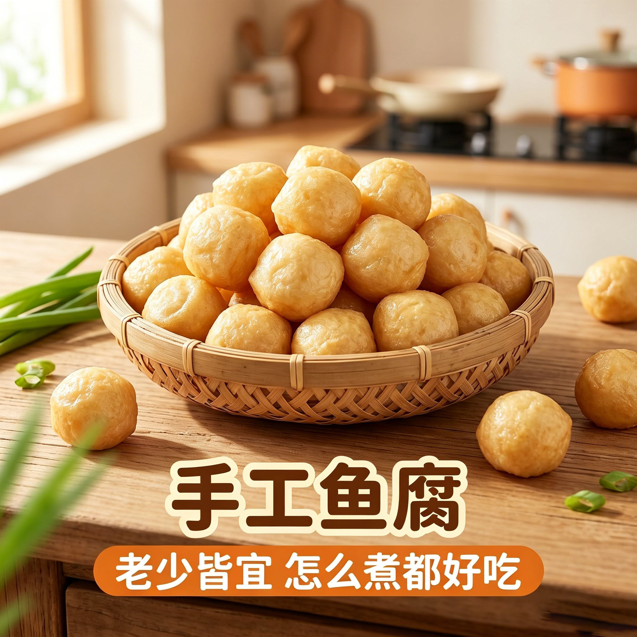 正宗广东特产皱纱鱼腐鱼豆腐赣州鱼饼丸火锅麻辣烫食材0添加新鲜